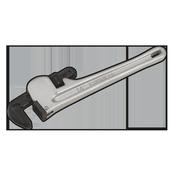 Aluminium Alloy Pipe Wrench European Pattern 350mm image