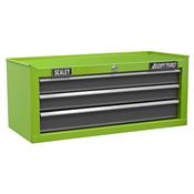 American PRO(R) Mid-Box Tool Chest 3 Drawer - Green/Grey