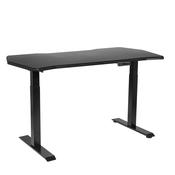 Carbon Fibre Effect Electric Height Adjustable Standing Desk, 1400 x 700mm Dual Motor 100kg image