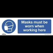 Masks Must Be Worn Safety Sign - Self-Adhesive Vinyl image