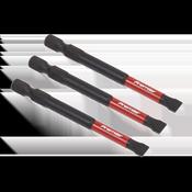 Slotted Impact Power Tool Bits 6.5 x 75mm 3pc image
