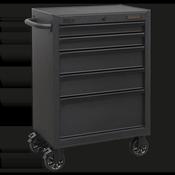 Superline PRO(R) Black Edition Rollcab with 5 Soft Close Drawers 680mm