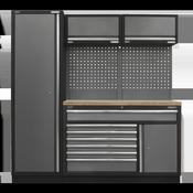 Superline PRO(R) Storage System with Pressed Wood Worktop 1.96m
