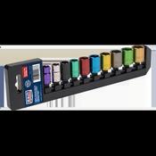 Multi-Coloured Socket Set 3/8"Sq Drive 10pc image