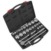 Metric/Imperial Socket Set 3/4"Sq Drive 12-Point 26pc image