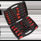 Insulated Open-End Spanner Set 18pc - VDE Approved image