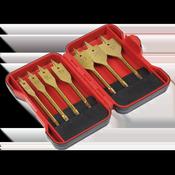 Titanium Coated Flat Wood Drill Bit Set 7pc image