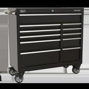 Heavy-Duty Extra-Wide Rollcab 11 Drawer 1055mm - Black