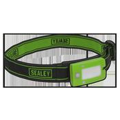 Rechargeable Head Torch with Auto-Sensor 2W COB LED - Green image