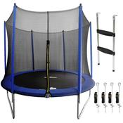 Heavy-Duty Outdoor Trampoline with Safety Enclosure Net, Anchors &amp;amp; Ladder 10ft image