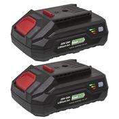 SV20 Series Power Tool Battery 20V 2Ah - Pack of 2 image