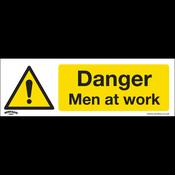 Danger Men At Work Safety Sign - Self-Adhesive Vinyl image