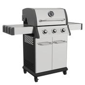 3 Burner Deluxe Gas BBQ Grill with Piezo Ignition &amp;amp; Thermometer - Stainless Steel image