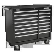 Superline PRO(R) Heavy-Duty Rollcab 16 Drawer - Black