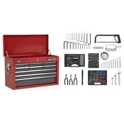 American PRO(R) Topchest 9 Drawer with 205pc Tool Kit - Red/Grey image