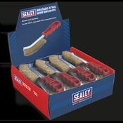 Brassed Steel Wire Brush with Plastic Handle - Display Box of 24