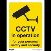 CCTV Safety Sign - Self-Adhesive Vinyl image