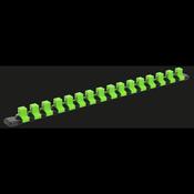 Socket Retaining Rail with 16 Clips 1/2"Sq Drive - Hi-Vis Green image