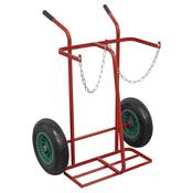 Double Gas Cylinder Trolley with Pneumatic Tyres image