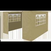 Premium Gazebo/Marquee Side Walls/Doors/Windows, Fits 3 x 3m Models - Beige image