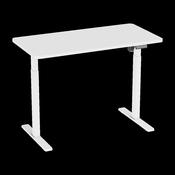Single Motor Ultra-Quiet Adjustable-Height Electric Sit/Stand Desk - White Desktop image