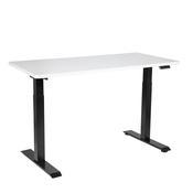 White Electric Height Adjustable Standing Desk, 1400 x 700mm Dual Motor 100kg image