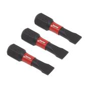 Slotted Impact Power Tool Bits 5.5 x 25mm 3pc image