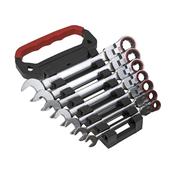 Platinum Flexi-Head Ratchet Combination Spanner Set 7pc image