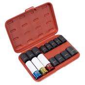 Impact Socket &amp;amp; Wheel Nut Removal Set 1/2"Sq Drive 15pc image