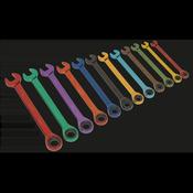 Siegen Multi-Coloured Combination Ratchet Spanner Set 12pc image