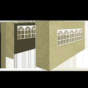 Premium Side Walls/Doors/Windows for Gazebo/Marquee, Fits 3 x 4.5m Models - Beige image