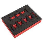 Low Profile Hex Impact Socket Bit Set 1/4" &amp;amp; 3/8"Sq Drive 9pc image