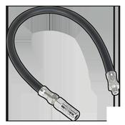 Flexible Rubber Grease Gun Delivery Hose with 4-Jaw Connector 450mm 1/8"BSP Gas image