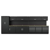 Storage System with Hardwood Worktop 5.58m