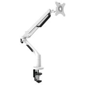 Adjustable Single Monitor Arm with 360 deg Rotation - White