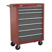 American PRO(R) Rollcab 7 Drawer - Red/Grey
