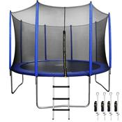Heavy-Duty Outdoor Trampoline with Safety Enclosure Net, Anchors &amp;amp; Ladder 12ft image