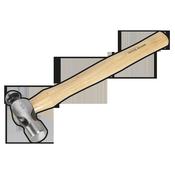 Ball Pein Hammer with Hickory Shaft 2.5lb image