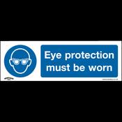 Eye Protection Must Be Worn Safety Sign, Self-Adhesive Vinyl - Pack of 10 image