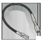 Flexible Rubber Grease Gun Delivery Hose with 4-Jaw Connector &amp;amp; Quick Release Coupling 450mm