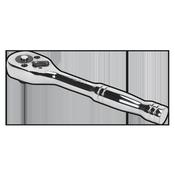 Siegen Pear-Head Ratchet Wrench with Flip Reverse 1/4"Sq Drive image