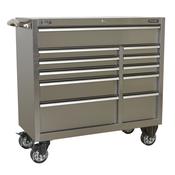 Heavy-Duty Extra-Wide Rollcab 11 Drawer 1055mm - Stainless Steel