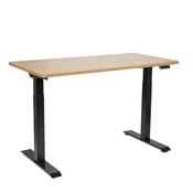 Oak Electric Height Adjustable Standing Desk, 1400 x 700mm Dual Motor 100kg image