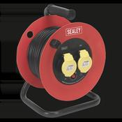 25m Heavy-Duty Cable Reel with Thermal Trip 2 x 110V image