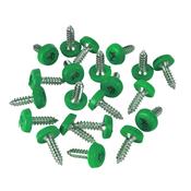 Numberplate Screws 4.8 x 18mm, Green - Pack of 50 image