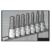 Ball-End Hex Socket Bit Set 3/8"Sq Drive 7pc image