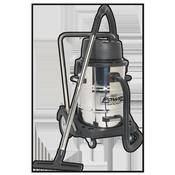 Industrial Vacuum Cleaner Wet &amp;amp; Dry Stainless Steel Drum with Swivel Emptying 77L 2400W