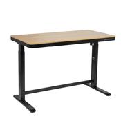 Single Motor Ultra-Quiet Electric Desk with Control Panel, USB Port &amp;amp; Drawer - Oak Desktop image
