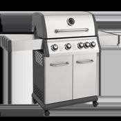 4+1 Burner Deluxe Gas BBQ Grill with Piezo Ignition &amp;amp; Thermometer - Stainless Steel image