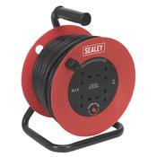 25m Heavy-Duty Cable Reel with Thermal Trip 4 x 230V image